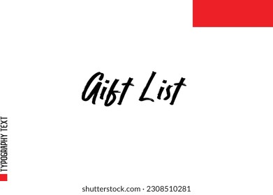 Christmas Quote Inspirational Cursive Typography Text for Invitation Design Gift List