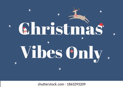 Christmas Quote On Blue Background