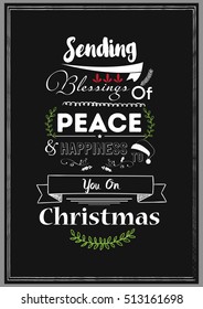 Christmas Quote. Sending Blessings Of Peace And Happiness To You On Christmas.