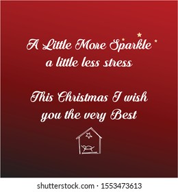 Christmas Quote, Winter X mas slogan, Inspirational text for invitation design