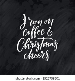 Christmas quote. Winter xmas slogan. Hand drawn Calligraphic lettering. Inspirational text for invitation design. Vector illustration