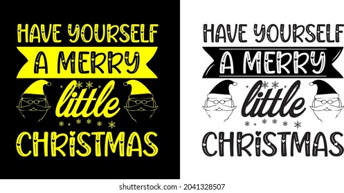 Christmas Quotes Bundle design illustration on svg bundle hand drawn.EPS 10
