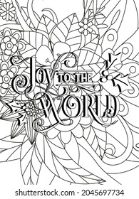 Christmas quotes coloring pages design .inspirational words coloring book pages design.