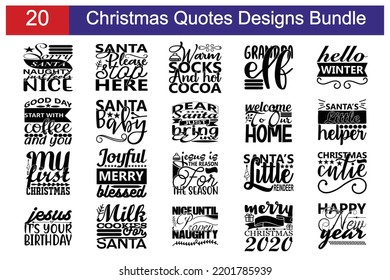 Christmas Quotes SVG Cut Files Designs Bundle. Christmas  quotes SVG cut files, Christmas  quotes t shirt designs, Saying about Christmas .