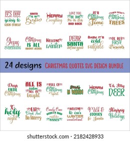 Christmas Quotes SVG Design Bundle
