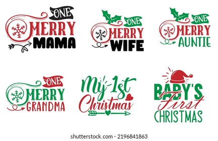 Christmas Quotes SVG Designs Bundle. Christmas quotes SVG cut files bundle