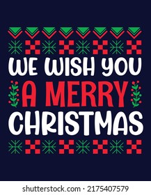 Christmas Quotes T-shirt Design Vector
