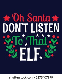 Christmas Quotes T-shirt Design Vector