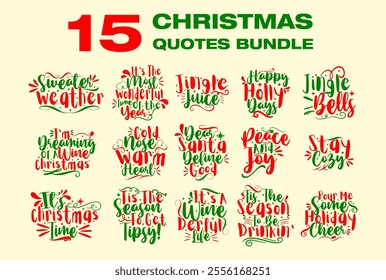 A "Christmas Quotes Typography Design" features beautifully arranged text that captures the spirit of the holiday season through inspirational and festive quotes.