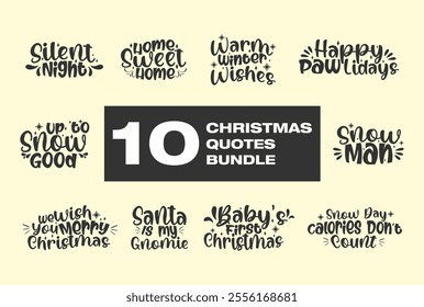 A "Christmas Quotes Typography Design" features beautifully arranged text that captures the spirit of the holiday season through inspirational and festive quotes.