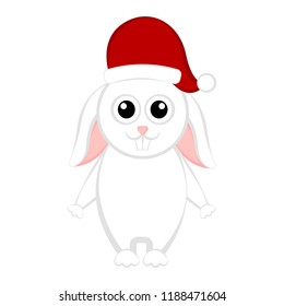 Christmas rabbit cartoon character