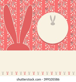 Christmas Rabbit  moon invitation card. Winter Festive card. Red color and off-white color pattern. Anniversary Vector vintage. Template bunny Print Scrapbook for Holidays, Mid autumn festival China
