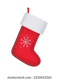 Composición realista de Navidad con imagen aislada de decoración de accesorios de vacaciones en ilustración vectorial de fondo en blanco