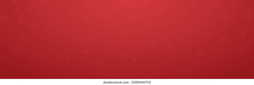 Navidades de fondo rojo. Textura de Festiva con copos de nieve. Plantilla mágica del cartel de Navidad. Tarjeta de felicitación con decoración de invierno. Gradiente rojo suave y nieve caída. Ilustración vectorial.