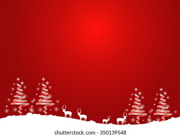 Christmas red background illustration