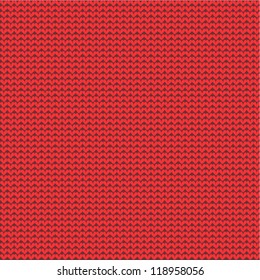 Christmas red background with knit texture, plus seamless pattern included in swatch palette (pattern fill expanded). For high res JPEG or TIFF see image 118958086
