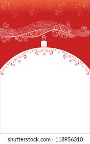 Christmas red background with snake