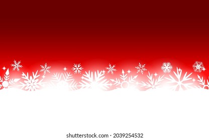 Christmas red background with snowflakes. 