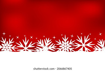 Christmas red background with snowflakes. 