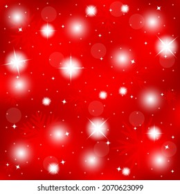 Weihnachtsroter Hintergrund mit Schneeflocken. 