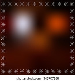 Christmas red background with snowflakes
