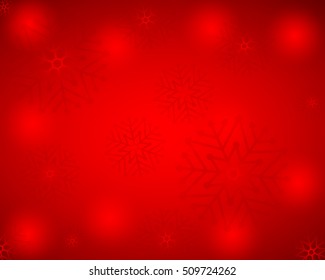 Christmas red background with snowflakes