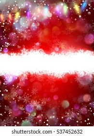 Christmas red background with snowflakes. EPS 10 vector file included