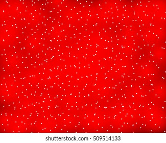 Christmas red background with snowflakes, vector illustration