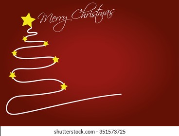 Christmas red background with Christmas tree.