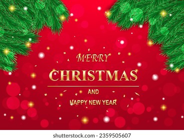 Christmas red background vector graphic
