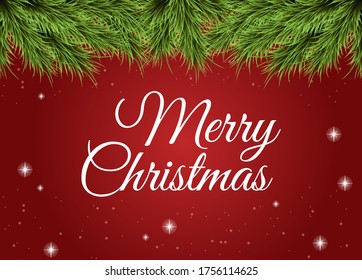 Christmas red background . Vector illustration.