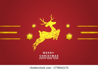 Christmas red background. Vector illustration design.