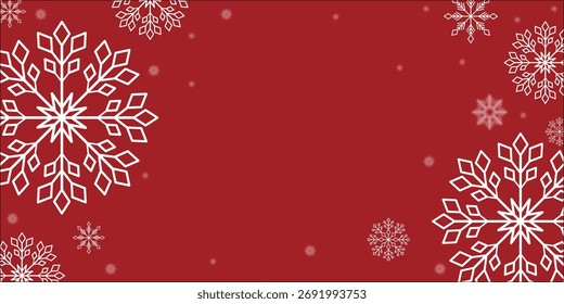 Christmas red background. Vector illustration