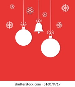 Christmas red background. Vector illustration