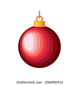 christmas red ball shining icon