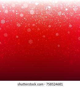 Christmas Red Banner With Gradient Mesh, Vector Illustration