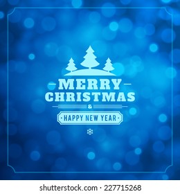 Christmas red bokeh light vector background. Greeting card design or invitation and holidays wishes.