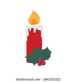 Ilustración vectorial de Seamless de la Vela Roja de Navidad