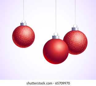 Christmas red decorative balls