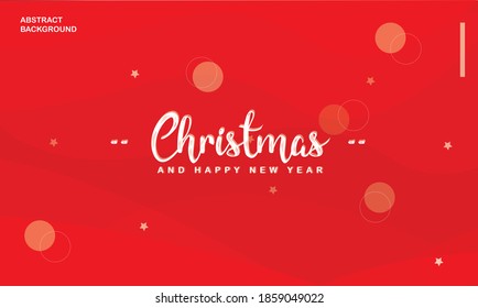 Diseño de fondo de fondo rojo de navidad vector de ilustrador con Feliz Navidad y Feliz Año Nuevo