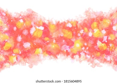 Christmas red gold wave splash abstract or natural vintage watercolor hand paint background, vector illustration
