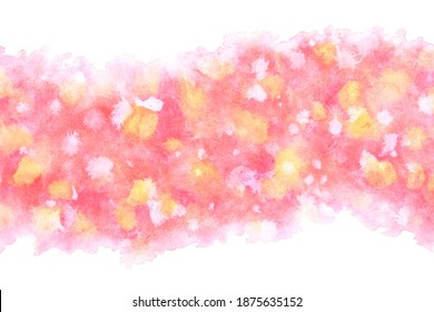 fondo de pintura de la mano de la acuarela de color rojo de Navidad salpicadura de onda dorada abstracta o natural, ilustración vectorial