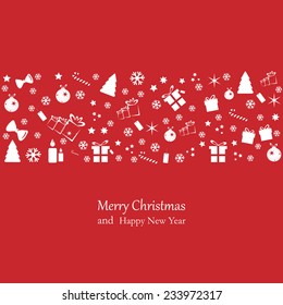 Christmas red greeting card