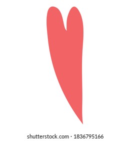 Christmas red heart icon. Flat illustration of Christmas red heart vector icon for web design