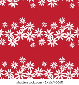 Christmas Red Holiday seamless pattern background for website graphics, fashion textiles