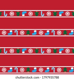 Christmas Red Holiday seamless pattern background for website graphics, fashion textiles