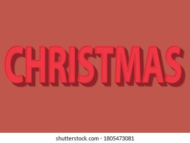 Weihnachten auf rotem Hintergrund.
