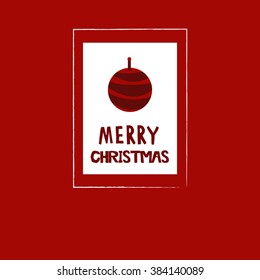 Christmas red postcard