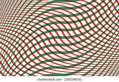 christmas red ribbon pattern green crisscross swirl stripes background crisscrossed holiday lines backdrop candy card copy space decoration retro holidays vector