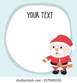 Christmas red Santa Claus cartoon blank speech for your text, promotion and poster winter on December, on white background